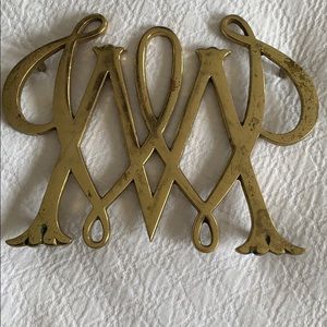 Vintage Williamsburg Brass Trivet